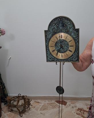 orologio a pendolo in ottone anni 40
