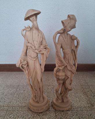 coppia di statue votive cinesi
