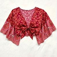 BLUSA *NUOVA* DA ANNODARE A MANICHE AMPIE