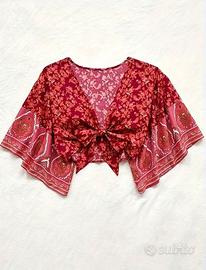 BLUSA *NUOVA* DA ANNODARE A MANICHE AMPIE