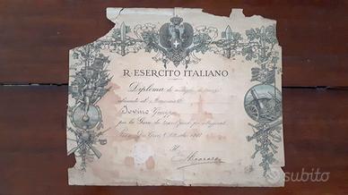 diploma gara tiro con fucile regio esercito 1925
