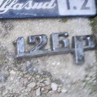 Scritta posteriore originale Fiat Polski 126p 126