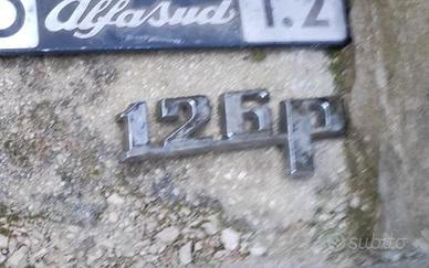Scritta posteriore originale Fiat Polski 126p 126
