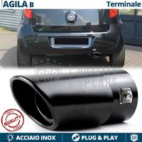 TERMINALE di Scarico per OPEL AGILA B OVALE Nero