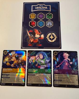 Lorcana 3 carte promozionali Disneyland Paris Elsa