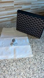 Pochette Goyard blu navy