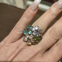 anello argento bouquet 