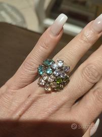 anello argento bouquet 