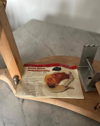 MORSA  PROFESSIONALE  IN LEGNO PER PROSCIUTTO CRUD