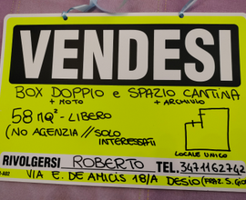 Box doppio + spazio moto e cantina ( unico Oppure