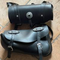 Barilotto e borsa laterale moto custom