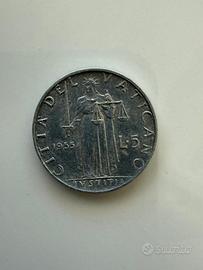 Moneta lire 5 Città del Vaticano