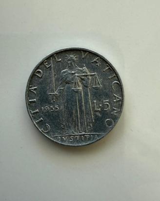 Moneta lire 5 Città del Vaticano