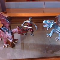 giocattoli draghi e cavaliere