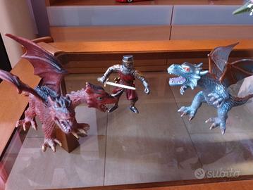 giocattoli draghi e cavaliere