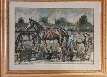 Quadri olio su tela di Antonio Rigo (1934–1980)