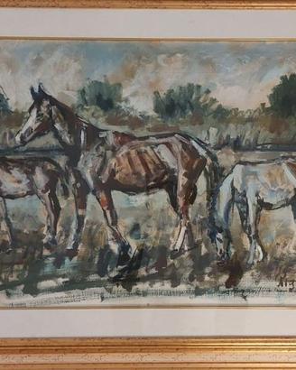 Quadri olio su tela di Antonio Rigo (1934–1980)