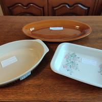 3 teglie da forno in terracotta 