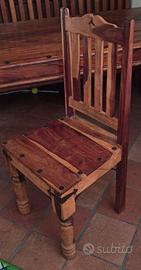 4 Sedie da pranzo Legno Massello di Sheesham