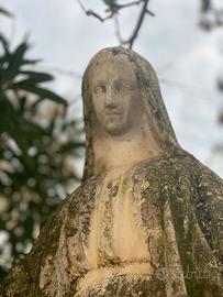 Statua madonna piedistallo cemento arredo giardino