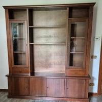 Mobile Soggiorno/ Libreria in legno con Vetrina