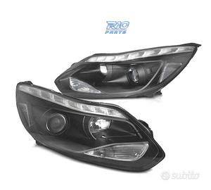 FARI FORD FOCUS MK3 11-14 LUCE DIURNA A LED NERI