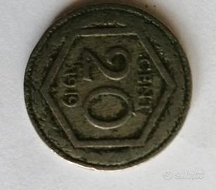 Moneta 20 cent Italia 1919