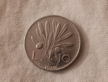 RARA - Lire 10 del 1946 (condizioni MB) 