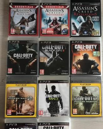 Saga Assassin's C, CoD, GTA e giochi di corsa Ps3