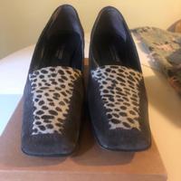 Scarpe marroni camoscio leopardate CELIN PREMIER