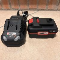 Batteria 4ah Caricabatterie 4,5a Parkside NUOVI