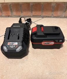 Batteria 4ah Caricabatterie 4,5a Parkside NUOVI