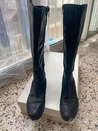 Stivali donna neri n. 39 in pelle e cuoio