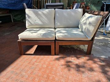 poltrone/divano  di legno per giardino
