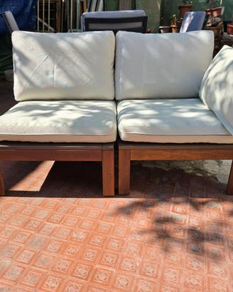 poltrone/divano  di legno per giardino