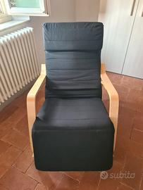 Poltrona relax a dondolo con poggia piedi 