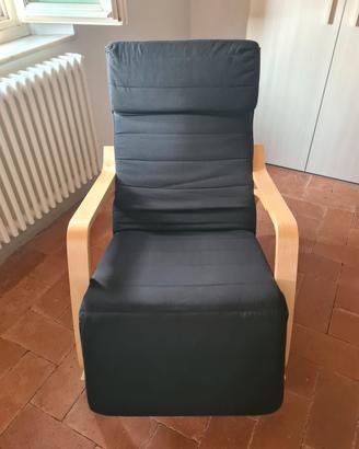 Poltrona relax a dondolo con poggia piedi 