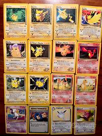 Lotto carte pokemon vintage pikachu