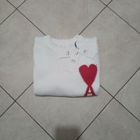 Maglione Ami Bianco Nuovo Mai utilizzato
