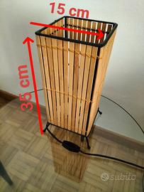 Lampada da camera in bambù