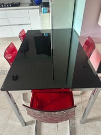Set di 4 sedie Calligaris ICE rosse