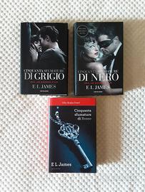 Trilogia 50 sfumature di grigio, nero e rosso 