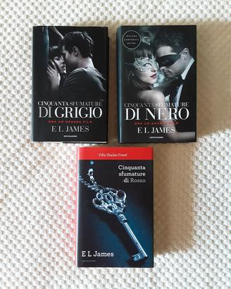 Trilogia 50 sfumature di grigio, nero e rosso 