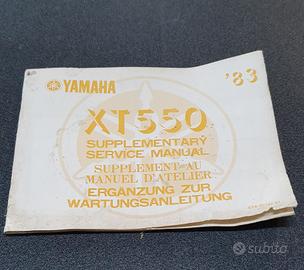 USO E MANUTENZIONE MANUALE YAMAHA XT 550 - 5Y6-281