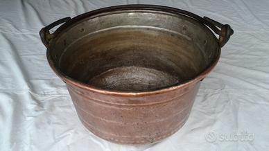 Paiolo pentolone in rame antico 4