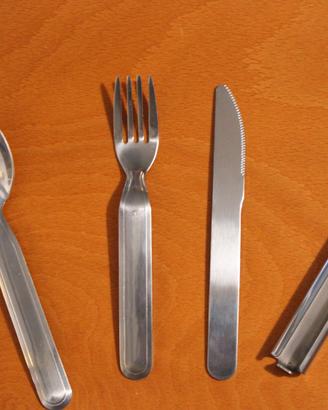 Set Posate Da Trekking/Campeggio 4 Pezzi
