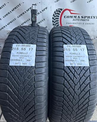 2 PNEUMATICI 215/55 R17 PIRELLI INVERNALI 75%