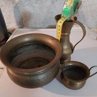 3 vasetti ottone