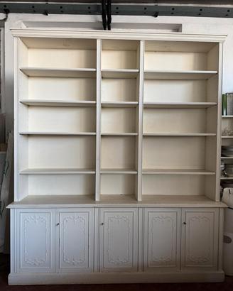 libreria in legno stile classico provenzale 
