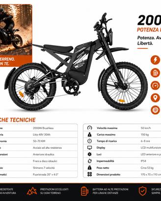 BICICLETTA ELETTRICA GT2000